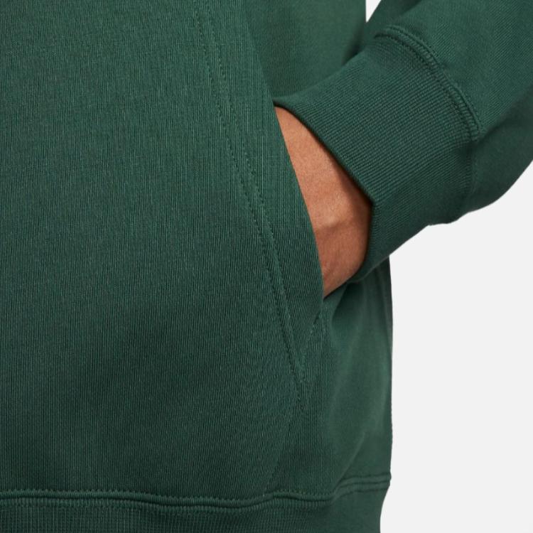 Nike Solo Swoosh Fleece Pullover Hoodie Fir/White Men Streetwear DX1355-323