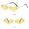 Novel Mosaic Heart Sunglasses Funny Pixelated Mosaic Glasses Retro Gamer Robot Eyeglasses Cosplay Party Glasses for Men Women
