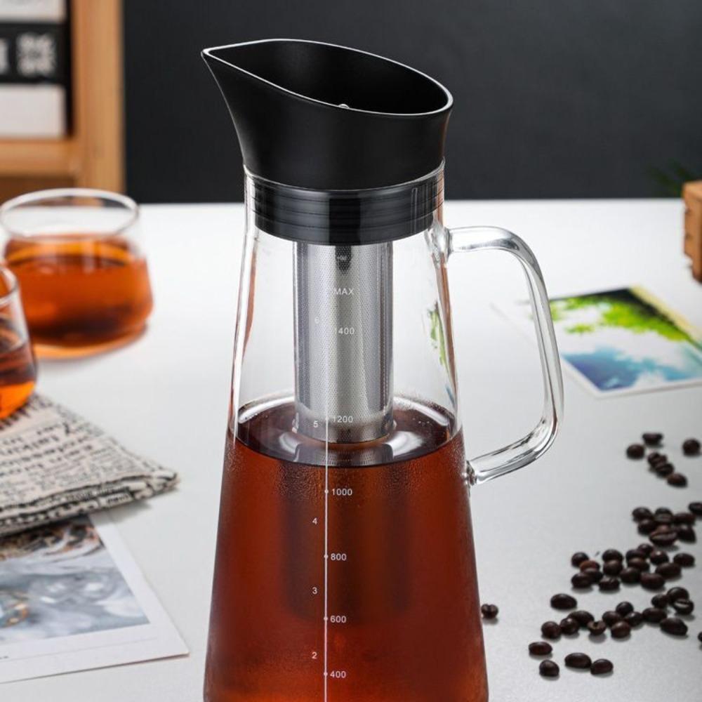 стеклянный колд брю горшок высокоборосиликатное стекло кофейник большая емкость бутылка для колд брю