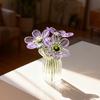 Mini Glas Blumen Dekoration Handgeblasen Kunstkristall Pflanzen Kleine Blumenvase Schmuckstück für Muttertag Geburtstagsgeschenke