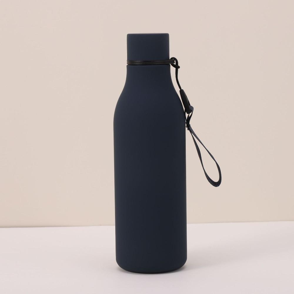 550ml Wasserflasche 304 Edelstahl Vakuumisoliert Thermoskanne Gummilackoberfläche Outdoor Sportflasche Mit Lanyard