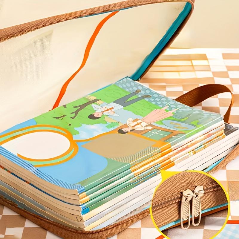 1PC Homework & College Papers Storage Pouch for Books Documents DIY Arts and Crafts Scrapbook Paper Transparent Zipper Document File Pouch