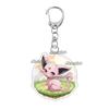 Eevee Acrylic Keychain Anime Cartoon Umbreon Jolteon Leafeon Sylveon Cute Character  Accessory  Backpack Pendant Decoration Gift