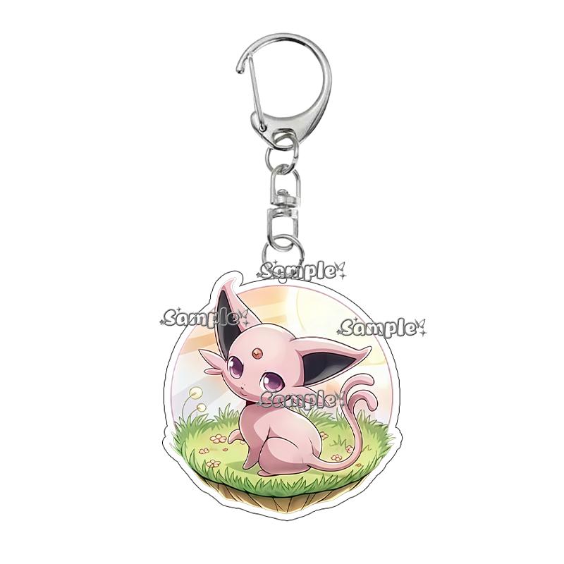Eevee Acrylic Keychain Anime Cartoon Umbreon Jolteon Leafeon Sylveon Cute Character Accessory Backpack Pendant Decoration Gift