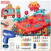 450Pcs Kids STEM Drill Set Creative Mosaic Puzzle Building Blocks Educational Engineering Kit with Screwdriver for Boys Girls