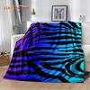 3D Colorful Zebra Pattern Soft Plush Blanket,Flannel Blanket Throw Blanket for Living Room Bedroom Bed Sofa Picnic Office Cover