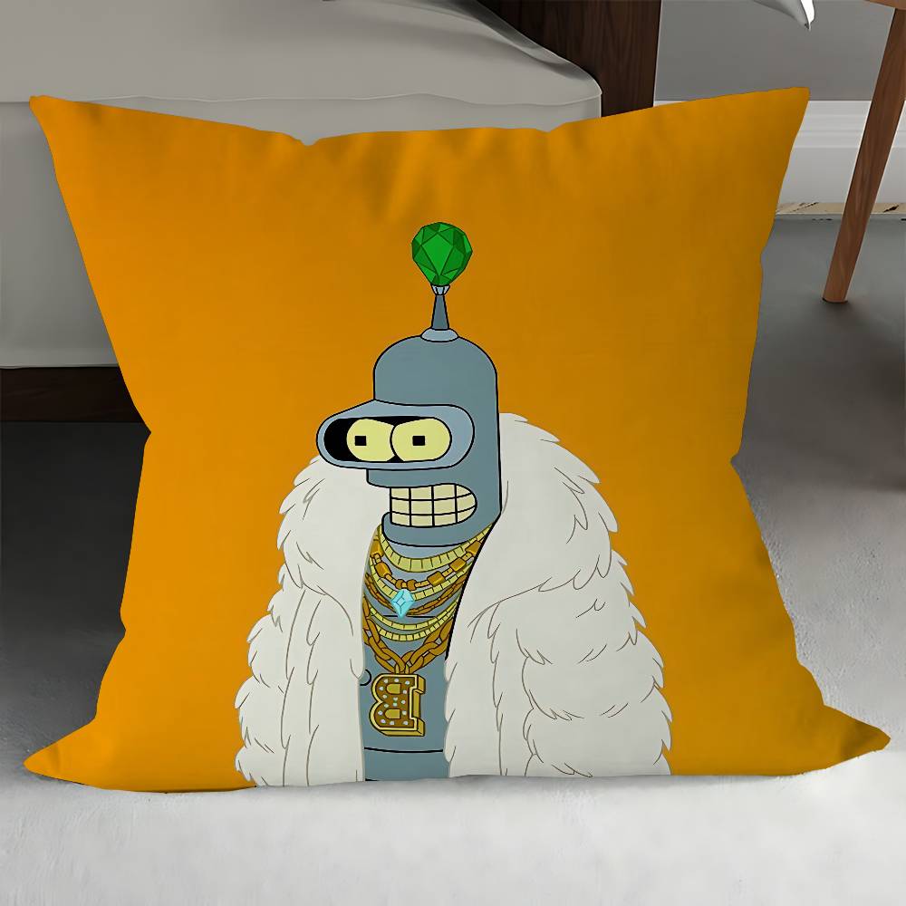 

Мультяшная наволочка на подушку Бендер, наволочка, обивка, диванная подушка, домашний декор, наволочка 12x12Inch