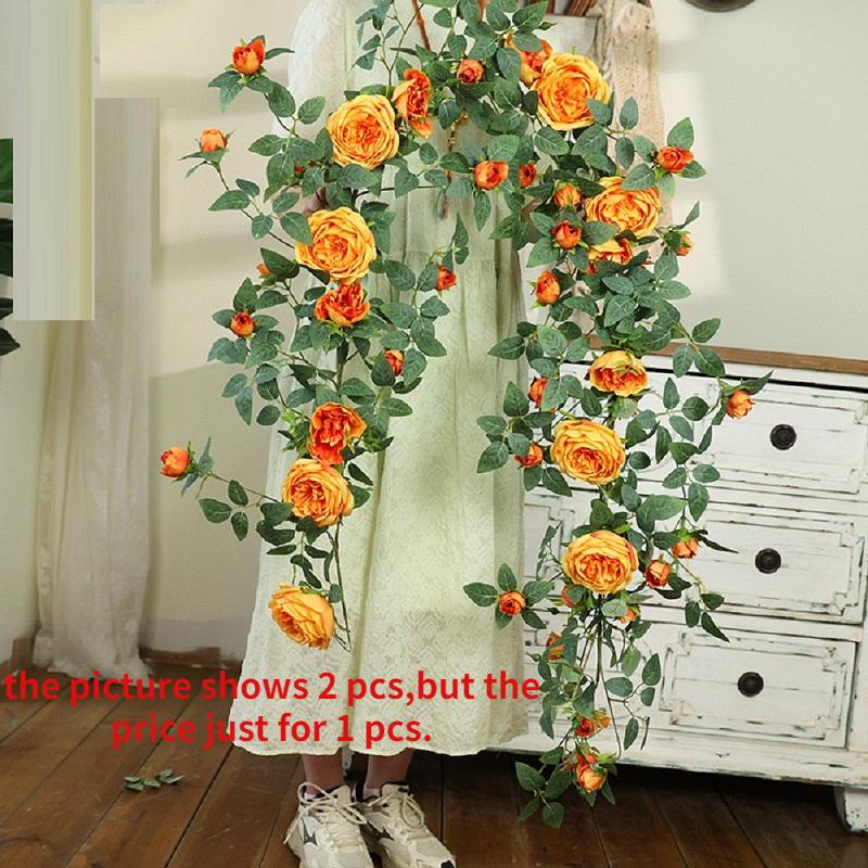 

Имитация цветов Зеленые растения Лианы Розы Свитхарт Ротанг Магазин Декоративные Цветочные Искусственные Розовые Оранжевые Розы Искусственная Цветочная Лиана