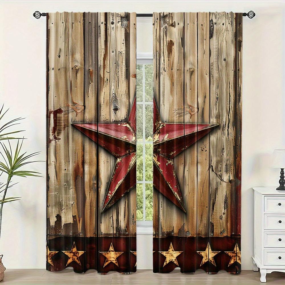 

Комплект из 2 предметов, ромашки, подсолнухи, деревянные шторы в амбарном стиле, карманы для гостиной, кухни, спальни, кабинета и столовой, декор окна (W50cmxH130cm)x2&Grommet Top