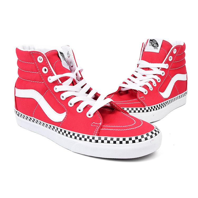 Vans SK8 Hi Check Foxing - Racing Red VN0A38GEVS5