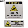 1/2PC Aluminum Alloy CCTV Signage Warning Board 24 Hours Video Surveillance Metal Warning Signs Metal Surveillance Warning Signs
