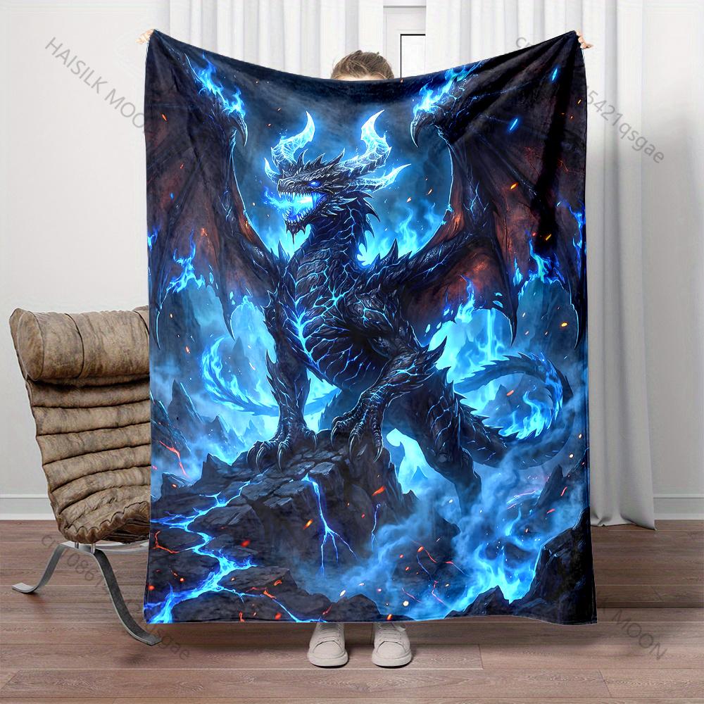 Dreadlocked Singer Guitar Onstage Monochrome Print Blanket Flannel Material Soft Warm for All Seasons Home Camping Picnics RV