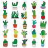 50 Cactus Cartoon Stickers for Luggage, Scooter, Tablet, and Car
