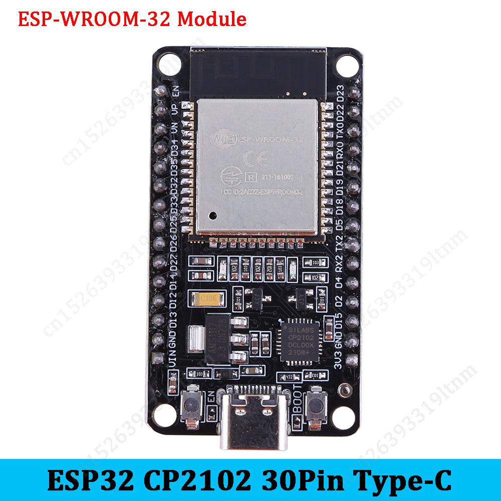 Placa de Desenvolvimento ESP32 TYPE-C/Micro-USB CH340C CP2102 ESP32 30PIN 38PIN Dual Core WiFi+Bluetooth ESP32-32 Módulo Sem Fio