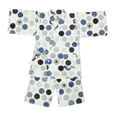 Jinbei Set for Boys and Nordic Polka Dot Made In Southern Cross 160cm Children's Juniors, Pattern, Japan, 100% Cotton, Fabric, Gray,