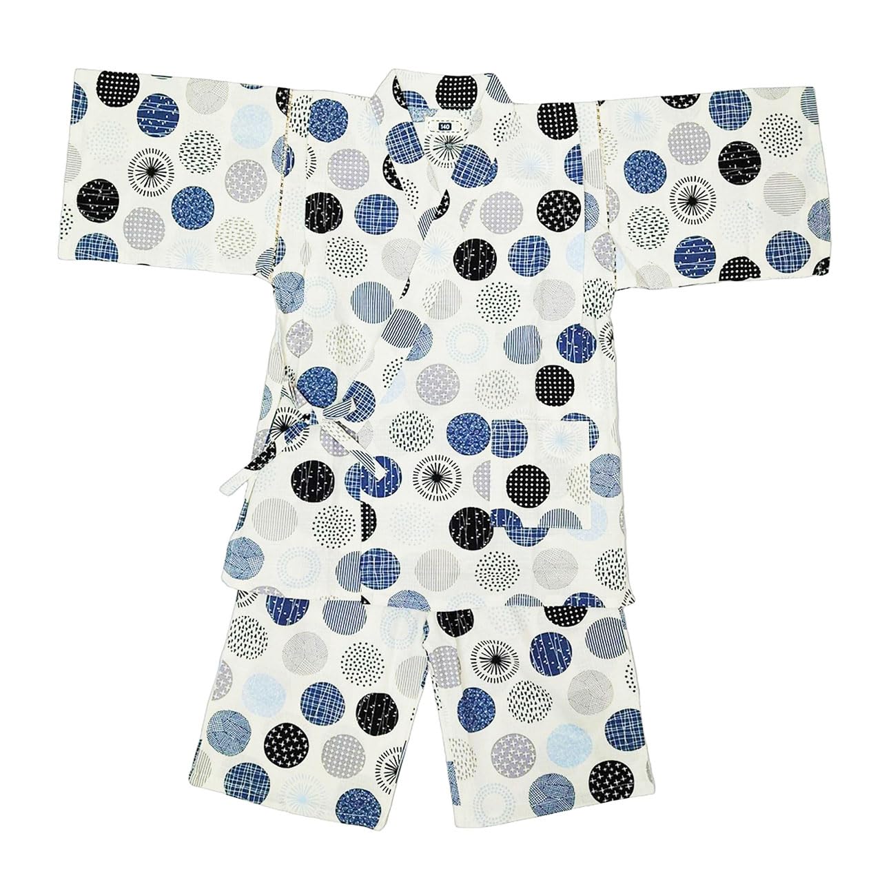 

Jinbei Set for Boys and Nordic Polka Dot Made in Southern Cross 160cm Children s Juniors, Pattern, Japan, 100% Cotton, Fabric, Gray, серый
