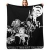 Vampires Will Never Hurt You Manga Style Throw Blanket Anti Shedding Soft Fuzzy Blanket for Home
