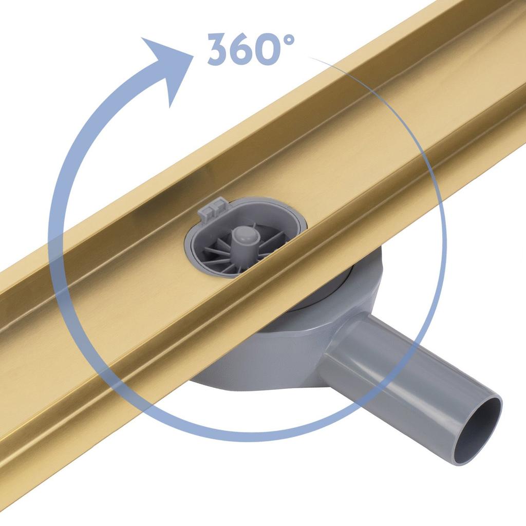 Odpływ neox pro złoty szczotkowany 800 sku rea-g2703
