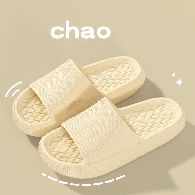 Papuci cu talpă moale super confortabili - Culoare uni - Design cu vârf deschis, ideal pentru interior, casă și baie