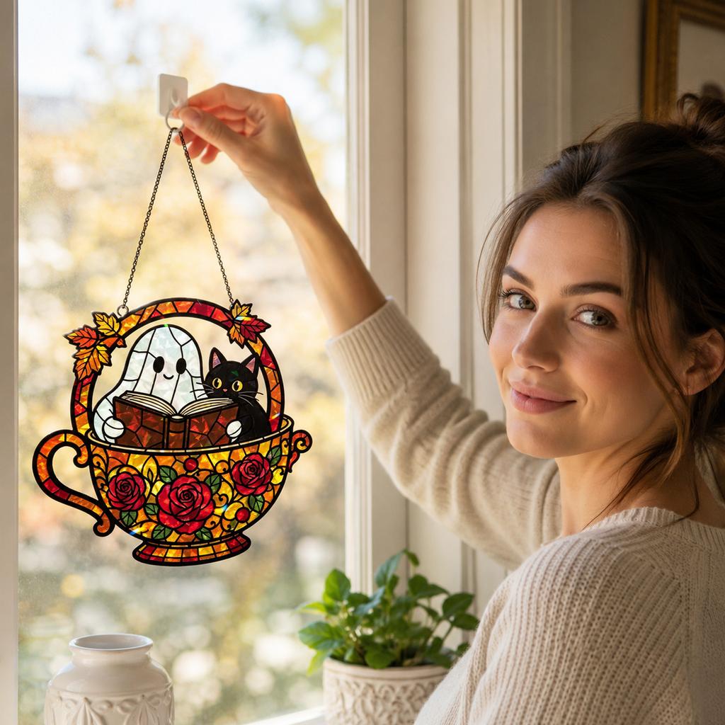 Halloween Acrylic Hanging Ornaments 2D Flat Decorations for Home Party Supplies