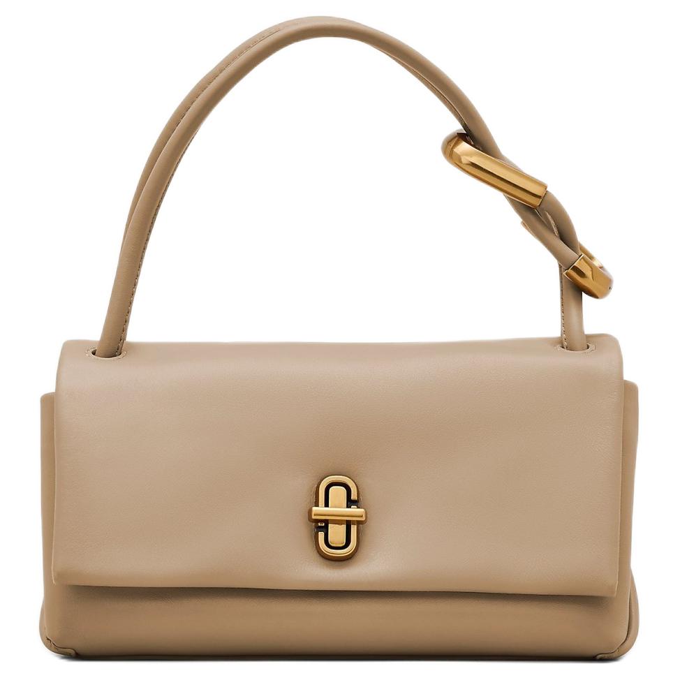 

Marc Jacobs Dual Gold Hardware Lock Closure Design Leather Mini Handbag Women handbags Camel 2F4HSH010H04-230 Basic Set (Bag+Dust Bag)
