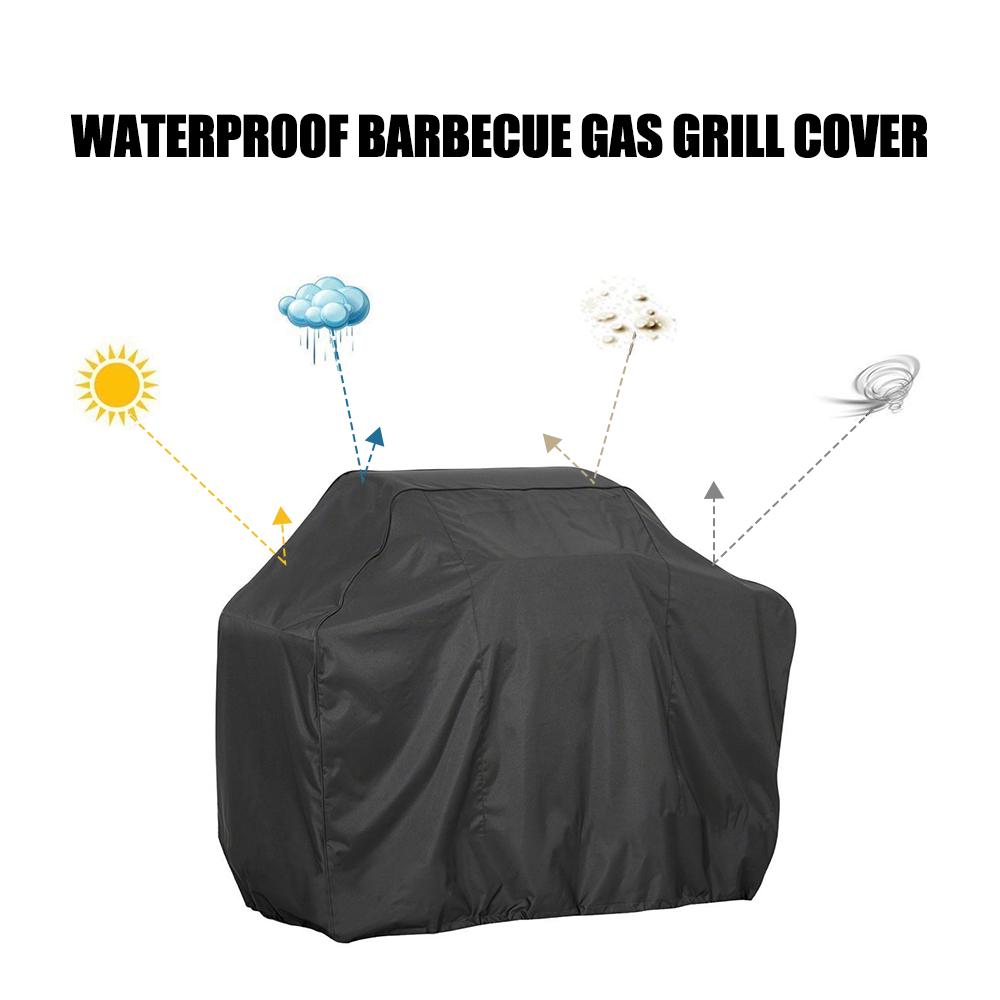 BBQ Grill Cover Barbecue Gas Grill Cover 210D Waterproof Hvy Duty   Resistant Dust-Proof Charcoal Electric Grill Cover
