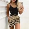 Summer New Style Fashion Print Sleeveless Bodycon Dress with Pockets Sexy Slim Fit Elegant Party Dress