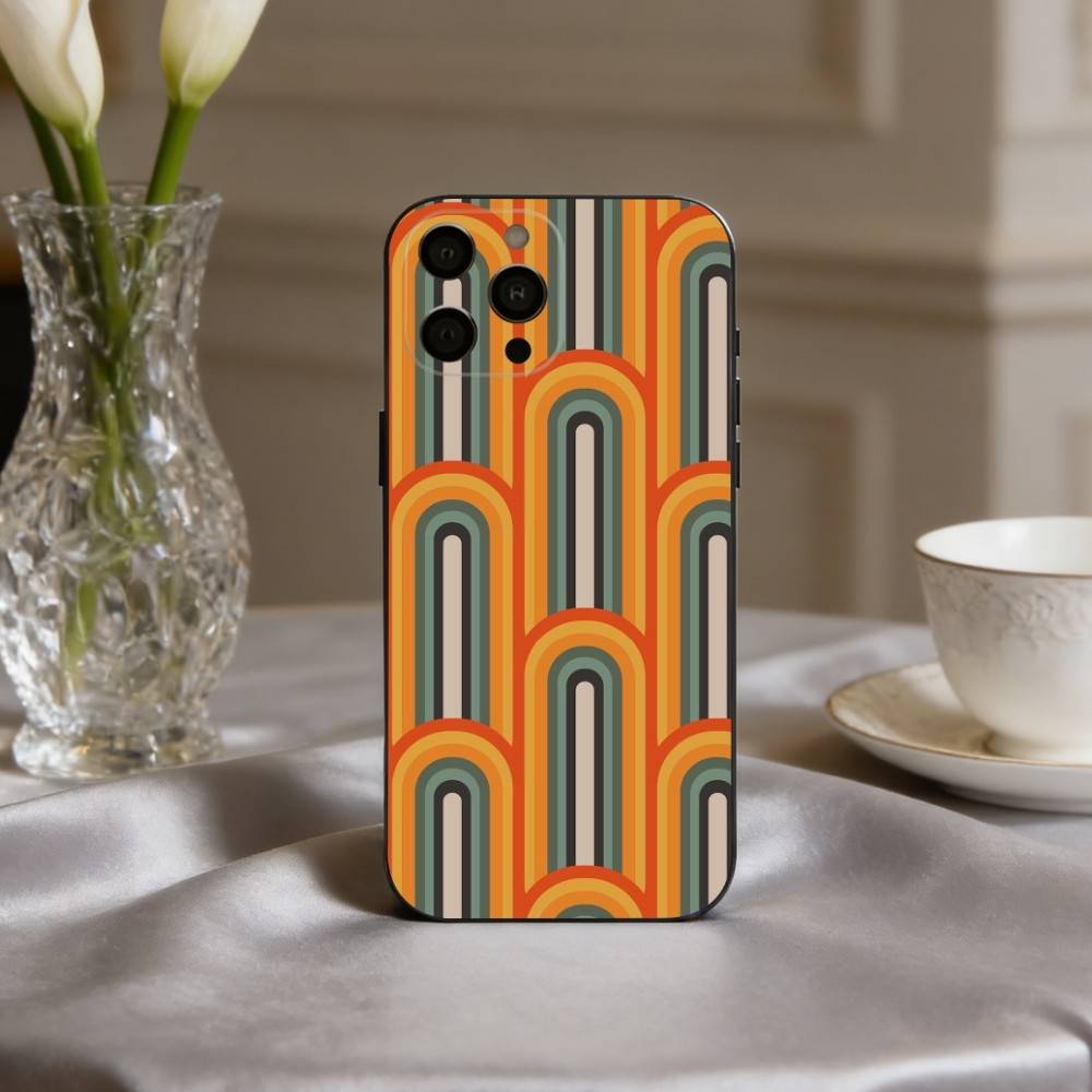 

R-Retro P-Pattern Phone Case For iPhone 17,16,15,14,13,12,11 Plus,Pro Max,XS,Soft Silicone Black Cover iPhone15pro