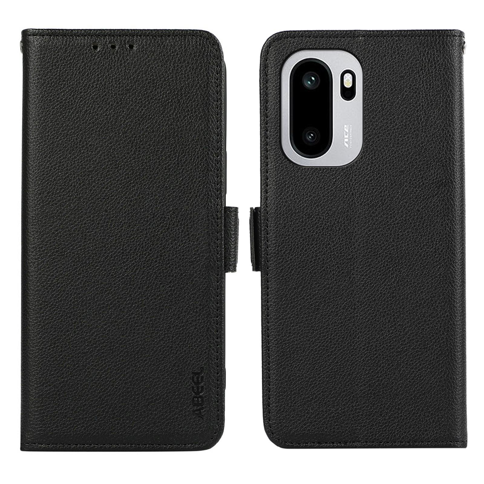 

ABEEL Чехол для OnePlus 15R 5G/Ace 6T 5G/Ace 6 5G Кожаный чехол с текстурой личи с RFID-блокировкой