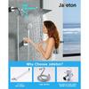 High Pressure Rainfall Shower Head with Handheld Spray Combo – 5 Spray Modes, 10" Rain Showerheads Overhead Shower, Anti-Clog Nozzles, Air-In,