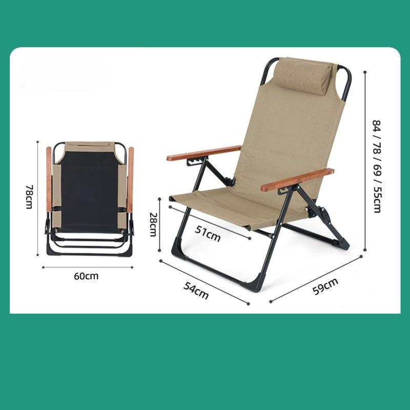 Camping Chair  Angle Adjustable Folding Relex Long Camping Chair Large Chair хаки