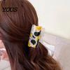 Transparent Hair Clip Claw for Women, Widened Shark Tooth Design Shower Clip, Cartoon Cat Medium Long Lazy Style