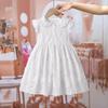 Girls Summer Cotton Embroidered Sleeveless Princess Maxi Dress Kids Casual Long Gown for Children