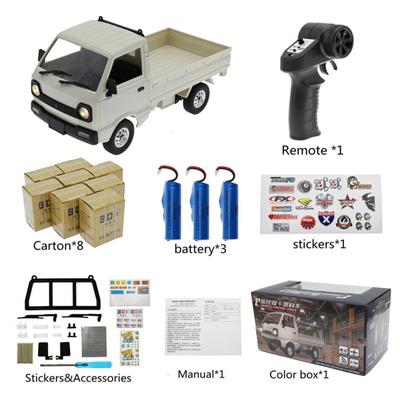 Wpl 1:16 D12 Mini Simulation Remote Control Car Rc Model Van With Stickers Educational Children