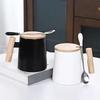 OEING Nordic Style Ceramic Coffee Mug with Wooden Handle