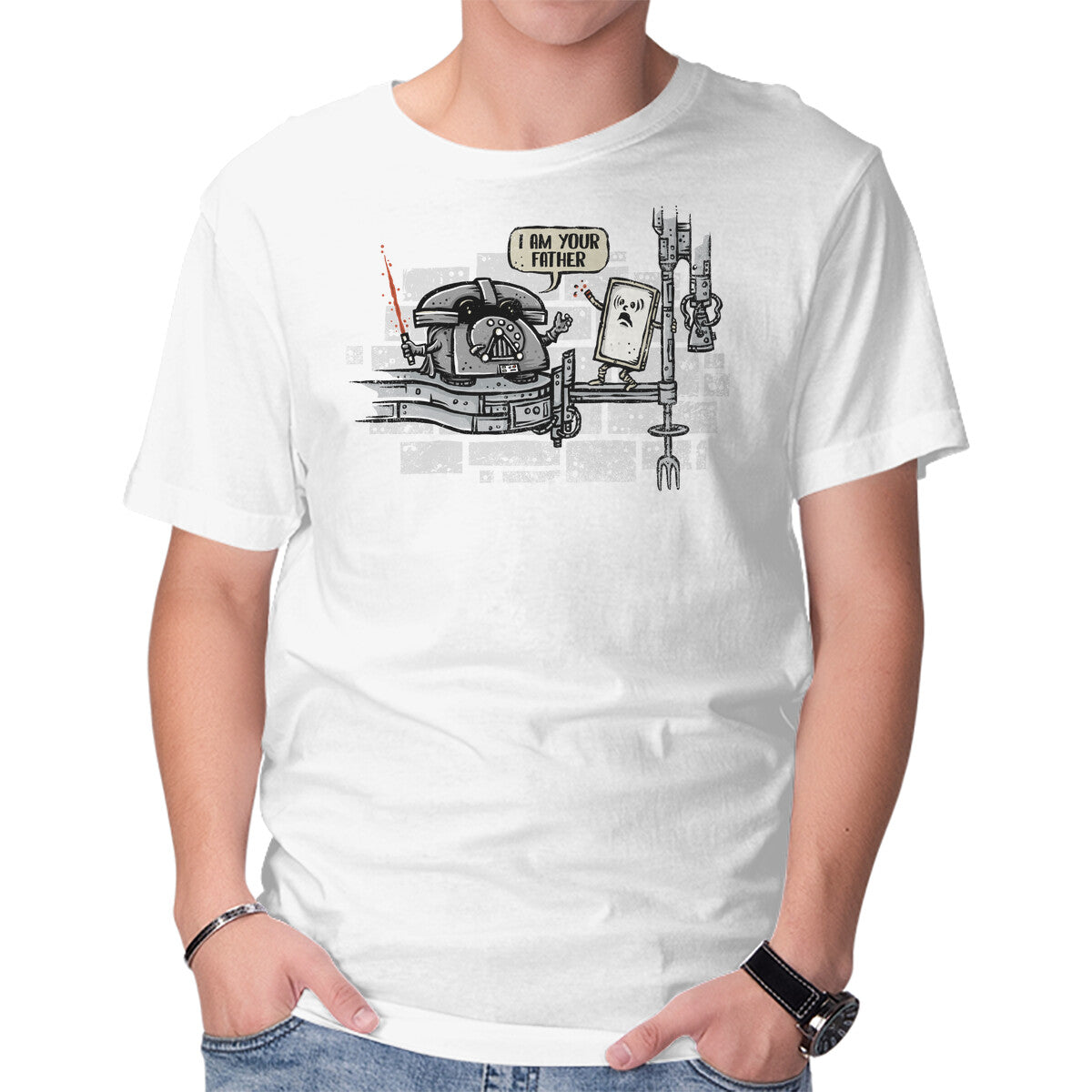 Unisex Crew Neck T-Shirt The Cell Father Graphic Short Sleeve Casual Tee M