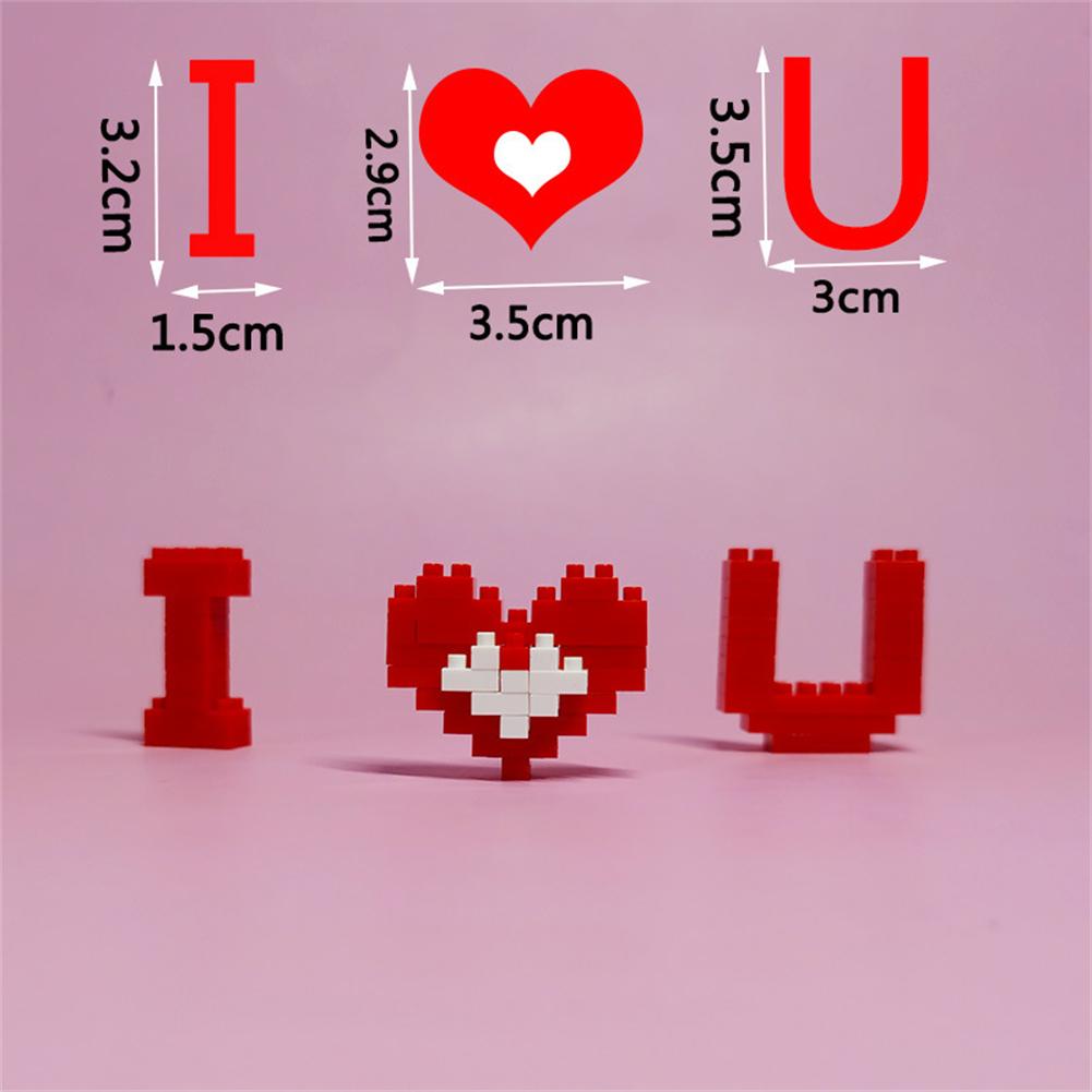 I Love U Building Blocks Model Toys Creative Romantic Letter Diy Building Bricks For Couple Birthday Valentines Gifts