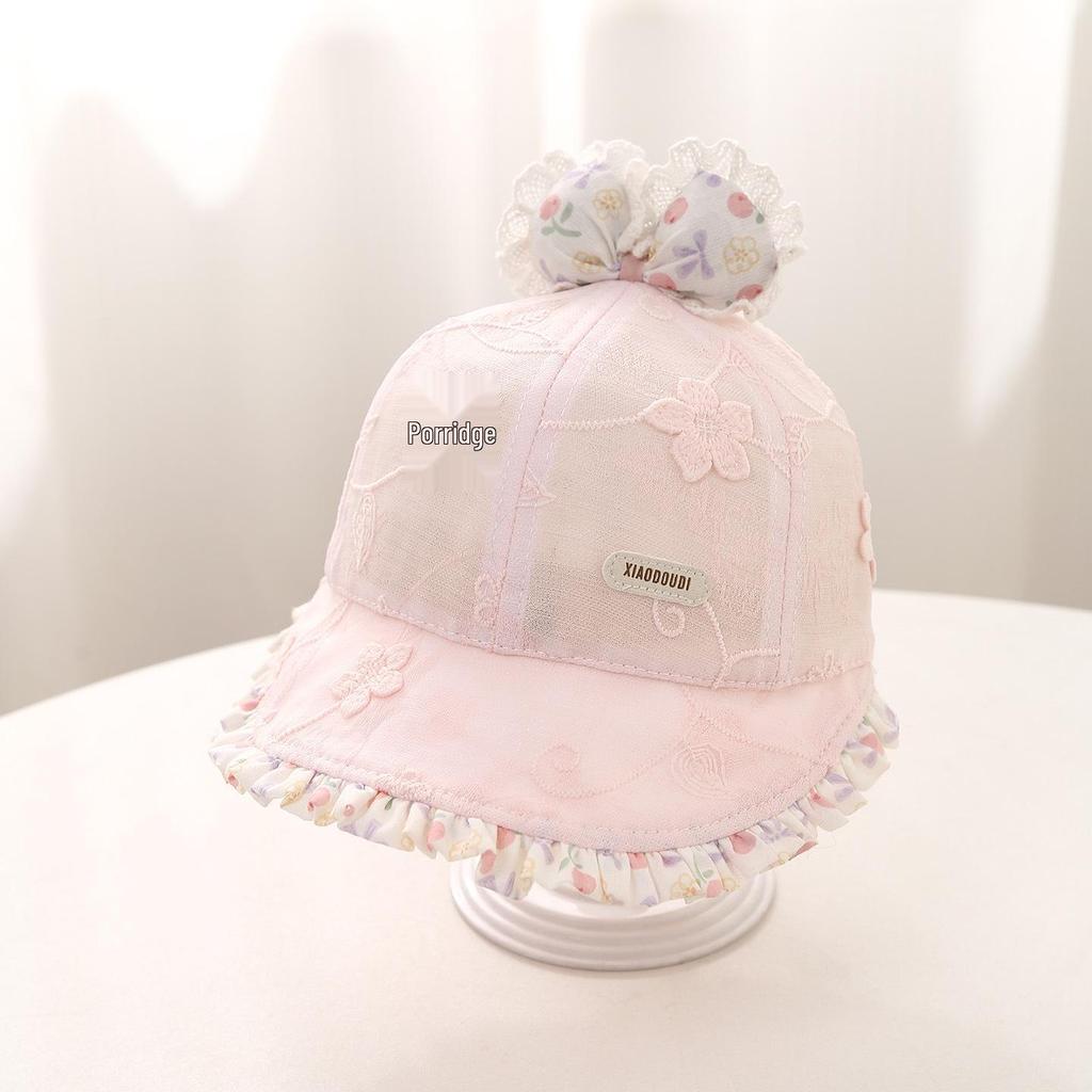 Baby Girls' Lace Sun Protection Hat - Spring/Autumn Breathable Mesh