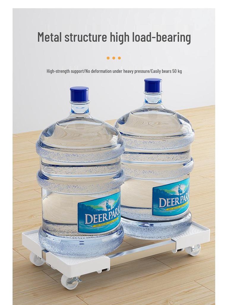 Adjustable Computer Tower Stand with Wheels and Cooling Shelf for Home Use