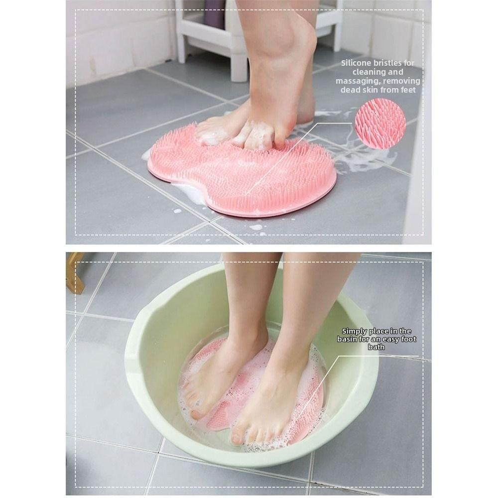 Reusable Exfoliating Foot Brush Anti-Slip Back Scrubber Multifunction Foot Massage Pad  Shower