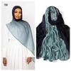 Hand-Painted Gradient Wide-Edge Rayon Scarf and Shawl