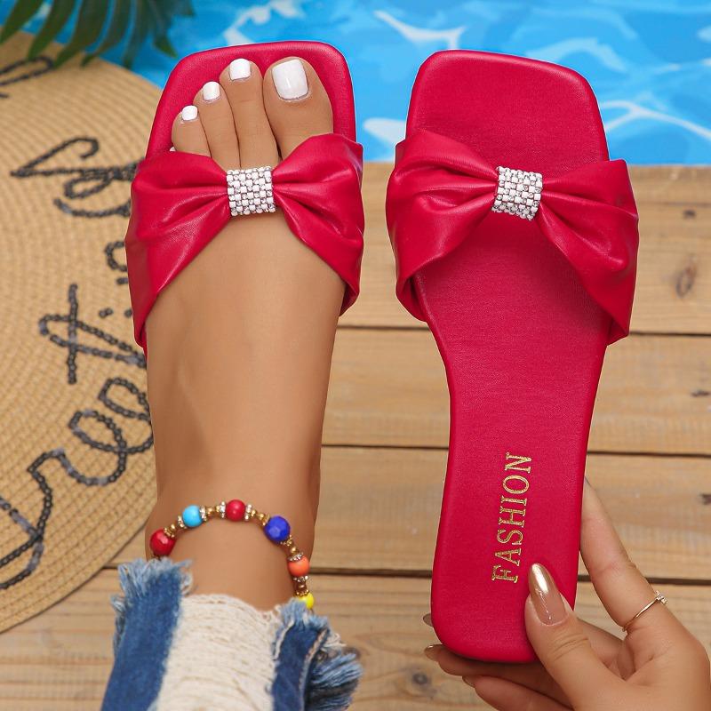 Neuer Stil Modische Damen-Schuhe mit eckiger Spitze und niedrigem Absatz, Flip-Flops mit einem Riemen, High Heels