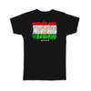 Gift T-Shirt : Tajikistan Flag Asia Travel Expat Country Watercolor
