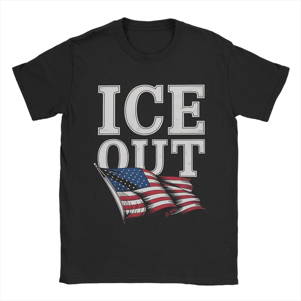 Unisex Unisex Print Ice Out Anti Ice Minneapolis Abolish Ice Tee T Shirt Cotton Tshirts Clothing