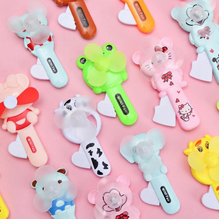 

Adorable Cartoon Hand-Crank Mini Fan - Portable Handheld Freebie Gift