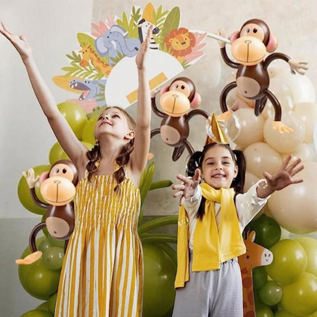 PVC Inflatable Monkey Balloon Inflatable Animal Monkey Toy Kids Happy Birthday Party Decors Kids Favor Monkey Ballon Photo Props