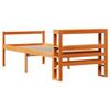 Bed Frame with Headboard Without Mattress Wax Brown 75 x 190 cm
