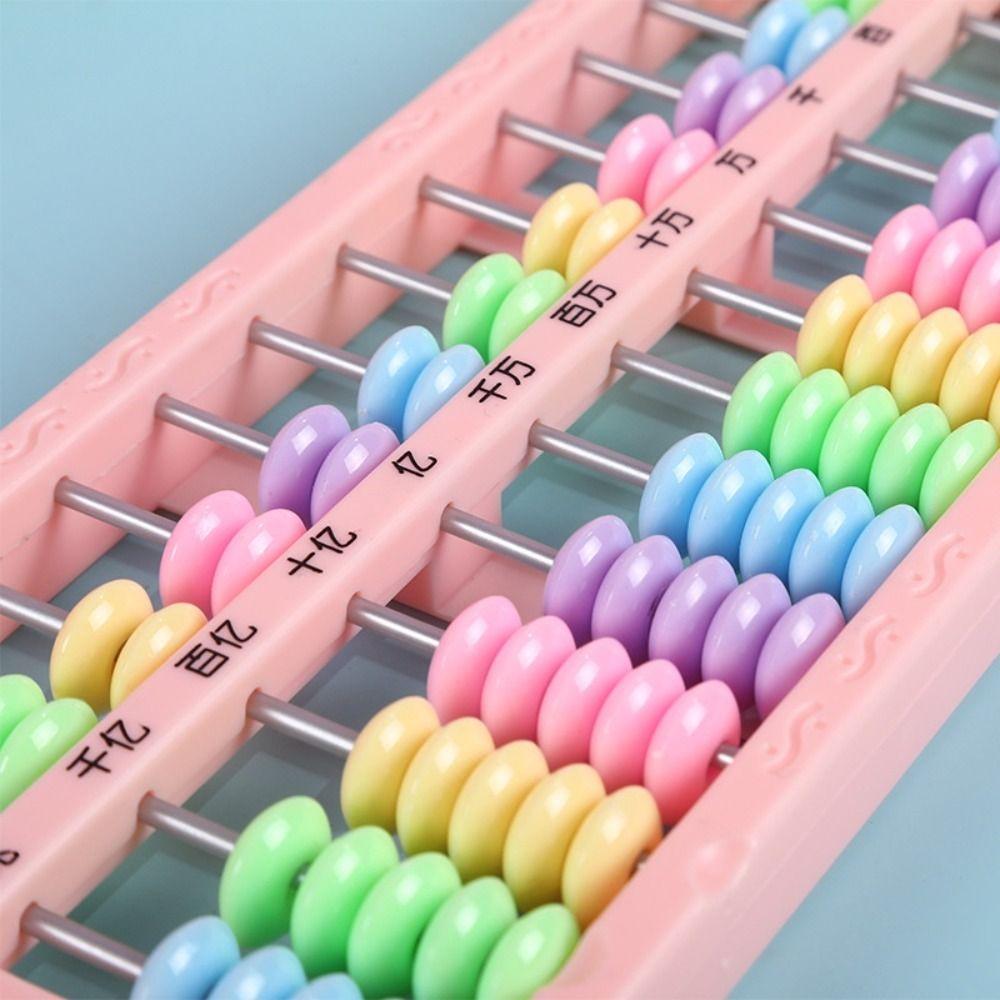 Black Blue Pink Calculation Bead Plastic Calculation Rack Counting Abacus  Intelligence Development