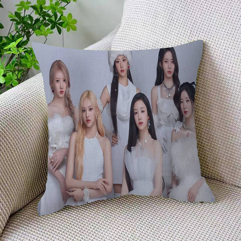 Korean Girl Group B-Babymonster Pillow Anime Pillow Sofa Bed Head Pillow Cover Cushion Cover 45x45 Cm Fashion