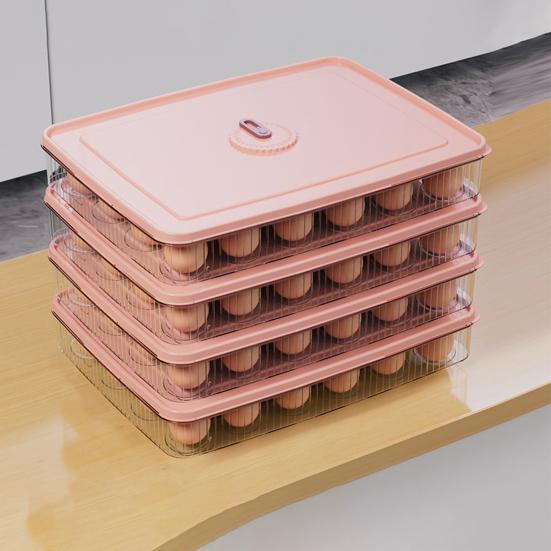 Zásobník na vejce Úložný box na vejce Potravinářský BPA Free Velkokapacitní Transparentní Design Stohovatelný Lednička Úložný box na vejce s víkem